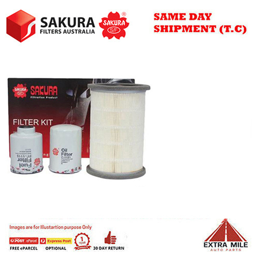 Sakura 4WD Filter Kit For FORD COURIER PE WL-AT 2.5L 05/00-2002 K-19010