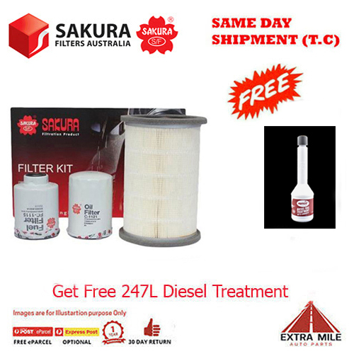 Sakura 4WD Filter Kit For FORD COURIER PE WL-AT 2.5L 05/00-2002 K-19010