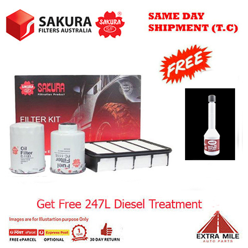 Sakura 4WD Filter Kit For MAZDA B2500 BRAVO UN WL-AT 2.5L 1999-2006