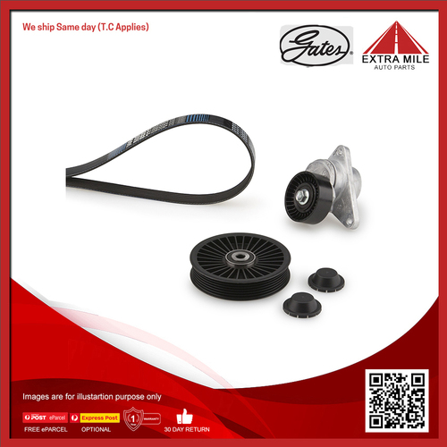 Gates V-Ribbed Belt Set For Volvo S70 FS 2.4L B 5252 Petrol Wheel Drive Sedan