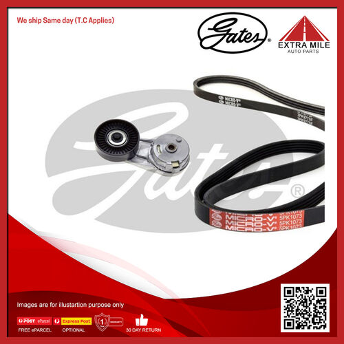 Gates Micro-V Ribbed Belt & Tensioner Kit For Alfa Romeo 159 JTS 2.2L 939A5