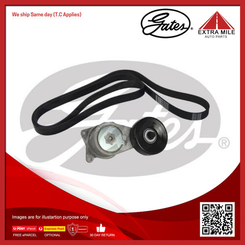 Gates Micro-V Ribbed Belt & Tensioner Kit For Toyota Supra JZA80R 3.0L 2JZGTE