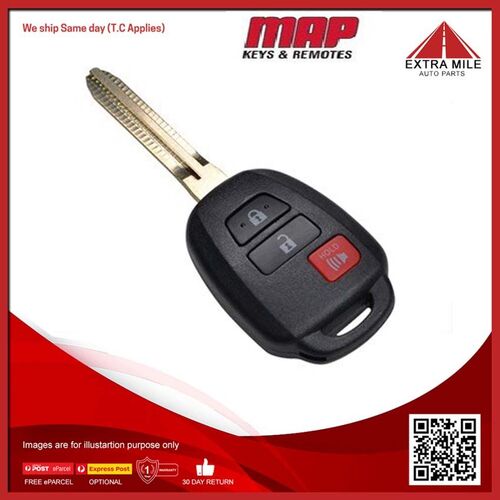 MAP Ignition Key Remote For Toyota Kluger GSU50R 3.5L V6 2GRFKS 24V DOHC