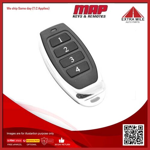MAP Garage Remote For  Replace B & D Tri-tran Code  (With Black Buttons) - KF901 