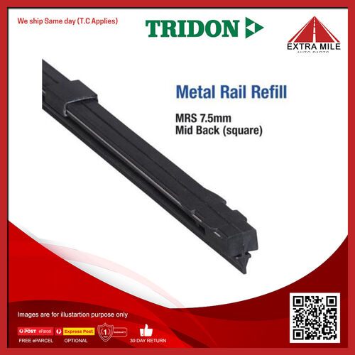 Tridon Wiper Refill Metal Rail Square 7.5mm Wide 10 Set- [MRS28-10]