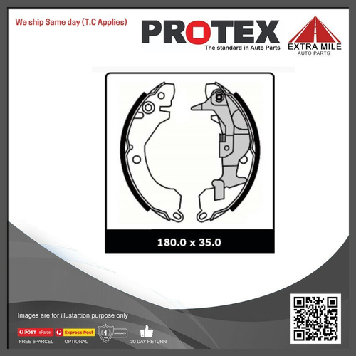 Protex Brake Shoes  Set Rear For Mitsubishi - N1677