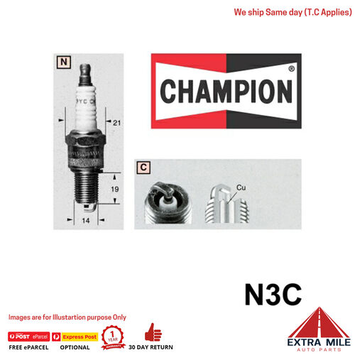 N3C Copper Plus Spark Plug for HONDA 600 N600 N360 SCAMP A360 Z360 SA