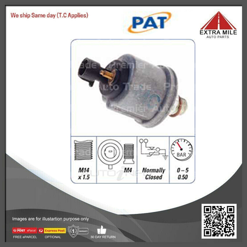 PAT Engine Oil Pressure Switch For Holden Frontera UT X20SE 2.0L