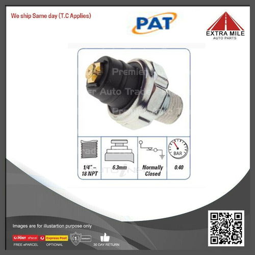 PAT Engine Oil Pressure Switch For Ford Fairlane V8 3.9L/3.3L/4.0L/4.1L/4.9L