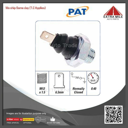 PAT Oil Pressure Switch For BMW 316 E21 M10B116V 1.6L 1976-1983