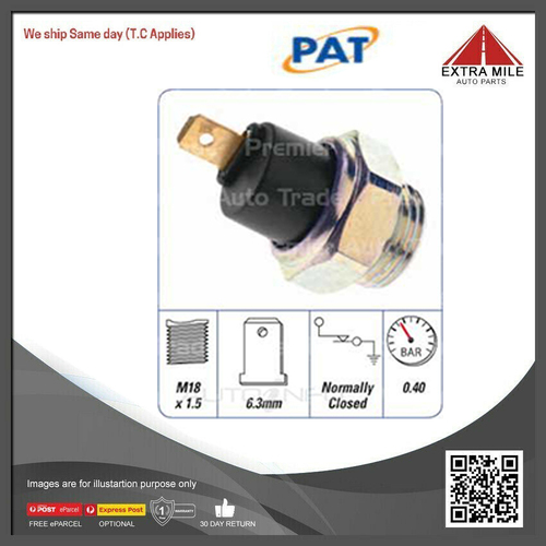 PAT Oil Pressure Switch For Renault 25  J7T.708/32/33 2.2 Litre