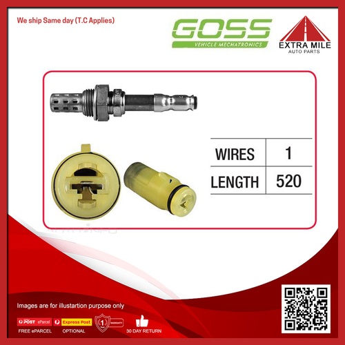 Goss Oxygen Sensor Pre-catalytic For Honda Concerto 1.6L D16Z2 4D Hetchback