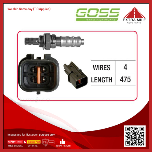 Goss Oxygen Sensor Post-Catalytic For Hyundai Tiburon V6 GK 2.7L V6  G6BA