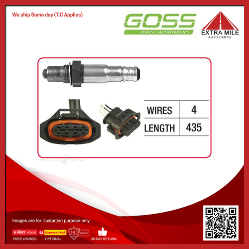 Goss Oxygen Sensor Post-Catalytic For Holden Commodore VE, VZ 3.6L V6 LLT