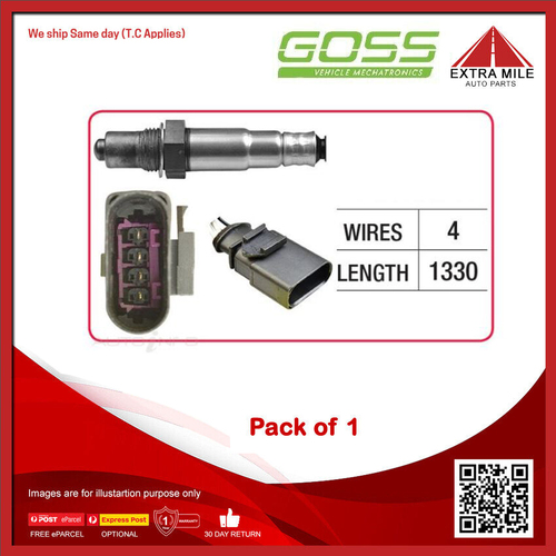 GOSS Oxygen Sensor For Audi A3 8P 2.0L AXW, ABF, BLR, BLX DOHC