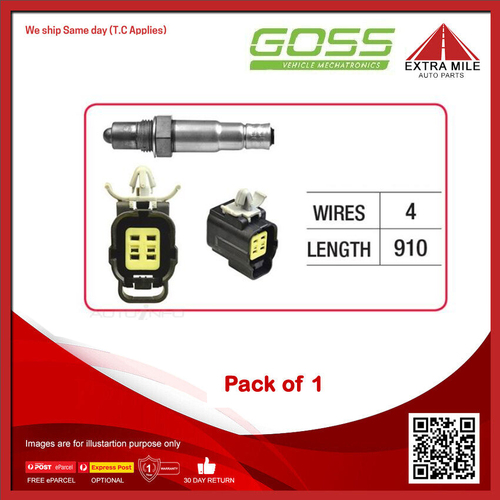 GOSS Oxygen Sensor For Mazda MX-5 NB 1.8L BP-ZE DOHC 16v MPFI 4cyl