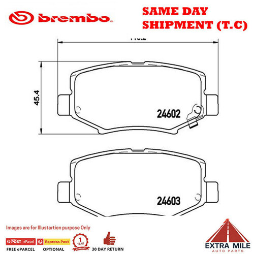 Brembo Rear Brake For Dodge Nitro 2.8Crd 3.7L V6 4.0L  4Wd Models P1