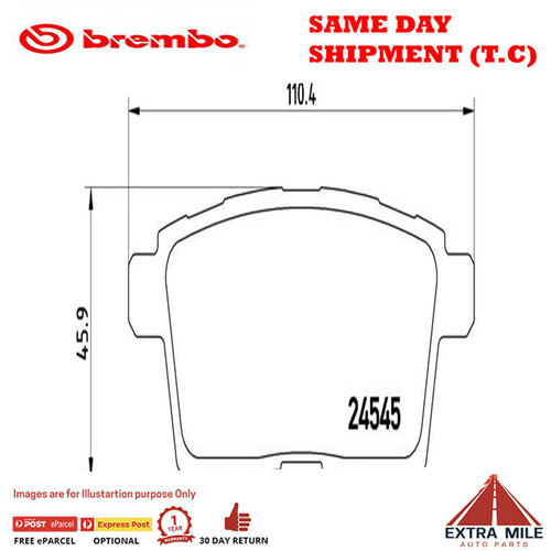 Brembo Rear Brake Pad For Mazda CX-7 2.3L Turbo 11/06-On