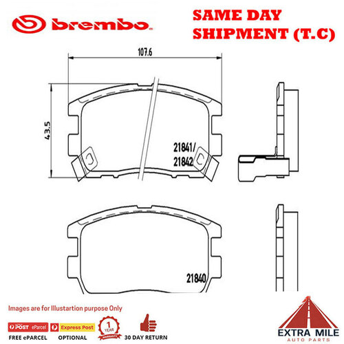 Brembo Rear Brake Pad For Mitsubishi Pajero Nh Nj Nk Nl P54018