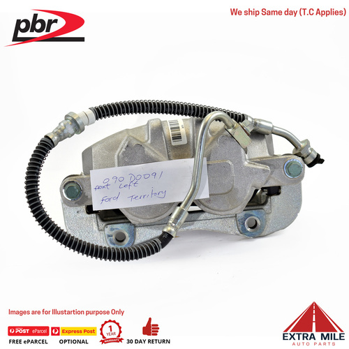 Genuine PBR Caliper for Ford Territory with pads and hose Silver (Front Left) suit 328mm rotor 090D0091