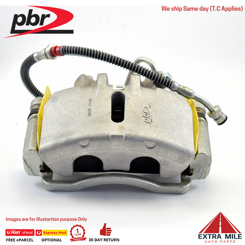 Genuine PBR Caliper Front Right for Ford Territory SX,SY SUV 4.0 with pads and hose - Silver suit 328mm rotor 090D0092