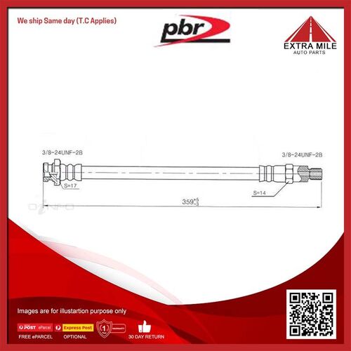 PBR Hydraulic Hose - Front For Chrysler Valiant Safari 3.7L 225 I6 12V OHV