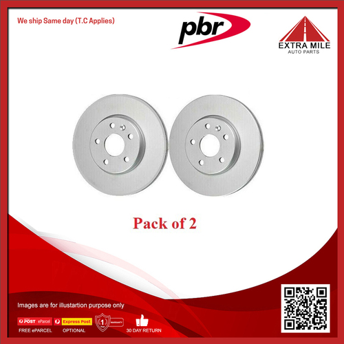 PBR Front Brake Disc Rotor Vented Pair For Holden Commodore, Calais, Toyota