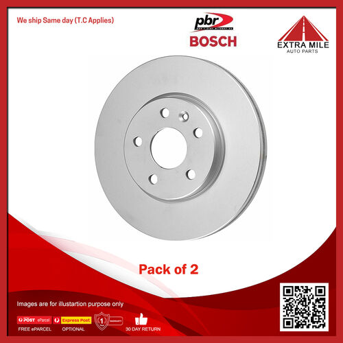 PBR/Bosch Rear Brake Disc Rotors Pair For Holden Combo Van XC 1.6L 09/02-04/05