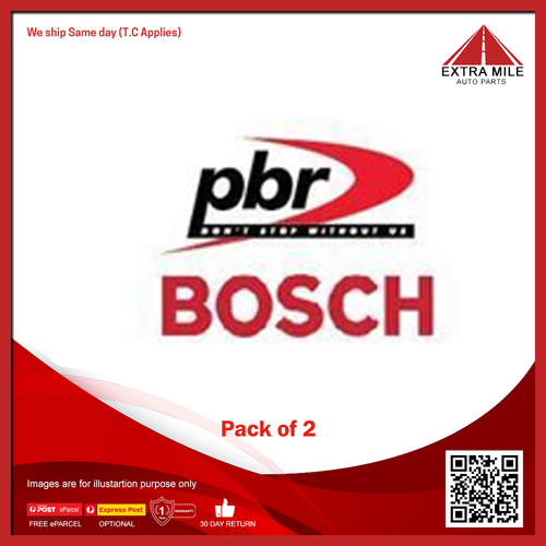 PBR/Bosch Pair Disc Brake Rotor Front For Hyundai Santa FE I SM 2.7L 11/03-03/06