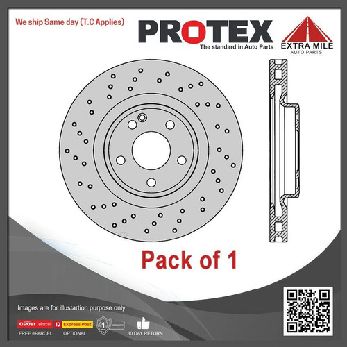 1x Protex Front Ultra Perf Rotor For MERCEDES BENZ B250 W246 2.0L Turbo 12 - 15