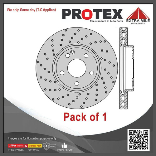 1x Protex Frnt Ultra Perf Rotor For MERCEDES BENZ CLA200 Cdi C117 2.1L FWD 14 on