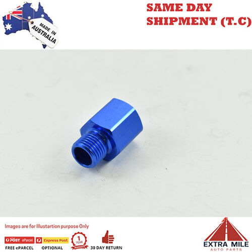 METRIC MALE M10 X 1.0 TO 1/8 NPT FEMALE ADAPTER Blue