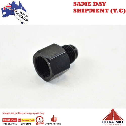 METRIC FEMALE M16X1.5 TO MALE AN -06 Black