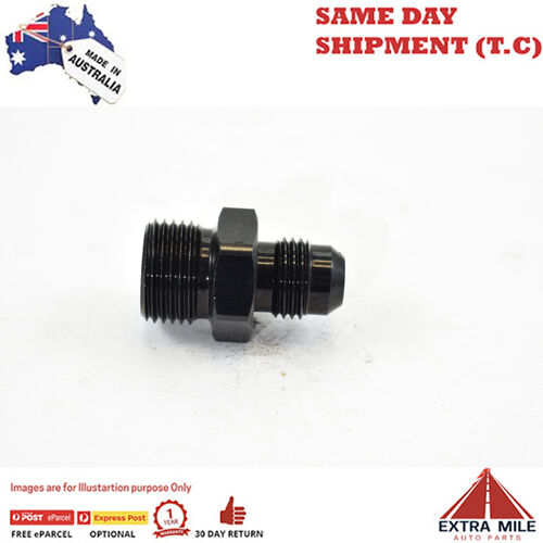 METRIC MALE M18x1.5 TO MALE FLARE AN-6 BOSCH PUMP Black