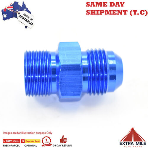 METRIC MALE M22x1.5 TO MALE FLARE AN -10 Blue
