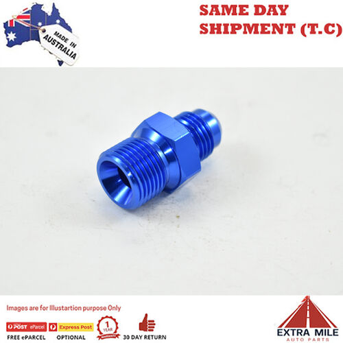 BSPP 3/8 TO MALE FLARE AN -6 Blue