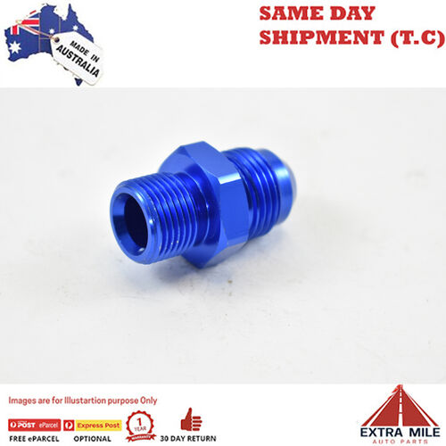 BSPP 3/8 TO MALE FLARE AN -8 Blue