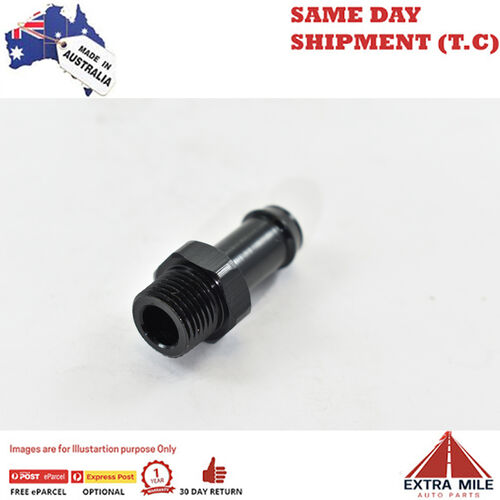 PIPE MALE 1/8 TO BARB 1/4 Black