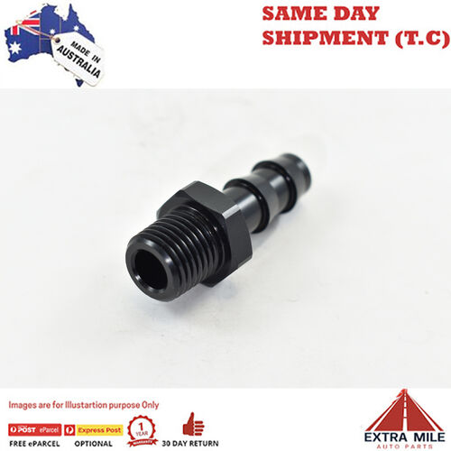 PIPE MALE1/4 TO PUSHLOK 3/8 Black