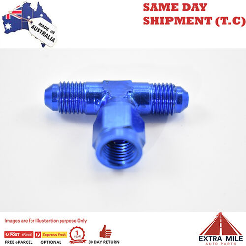 AN FLARE TEE FEMALE SWIVEL ON BRANCH, -4FM X -4 FLARE Blue