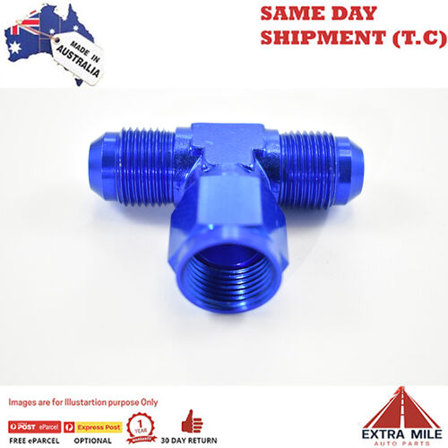 AN FLARE TEE FEMALE SWIVEL ON BRANCH, -8FM X -8 FLARE Blue