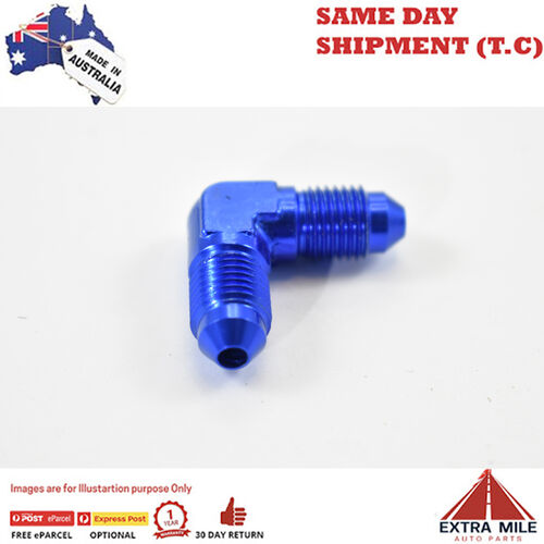 90 DEGREE FEMALE TO MALE AN SWIVEL ELBOW, -4ML X -4FM Blue