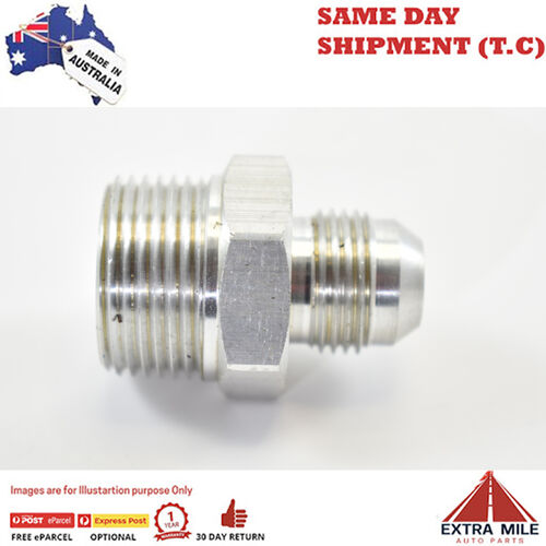 STRAIGHT MALE FLARE -8 TO 3/4 NPT PIPE ADAPTER White