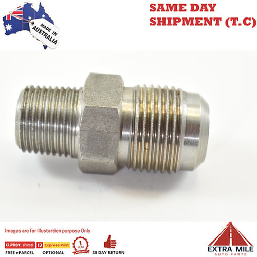 Stainless Steel STRAIGHT MALE FLARE -12 TO 1/2 NPT