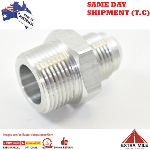 STRAIGHT MALE FLARE -12 TO 1" NPT PIPE ADAPTER White