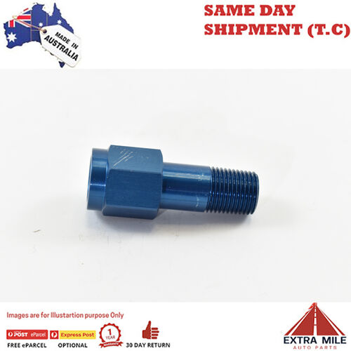 GAUGE PORT EXTENSION 1/8 NPT MALE TO 1/8 NPT FEMALE Blue