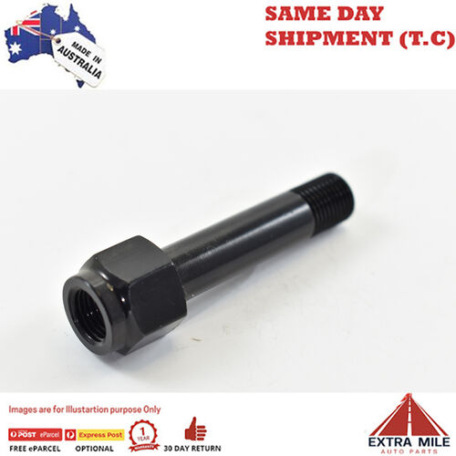 GAUGE PORT EXTENSION 58mm M10x1.0 MALE TO 1/8 NPT FEMALE PORT Black