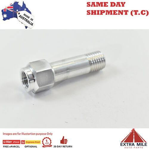 GAUGE PORT EXTENSION 56mm M12x 1.5 MALE TO 1/8 NPT FEMALE PORT Black