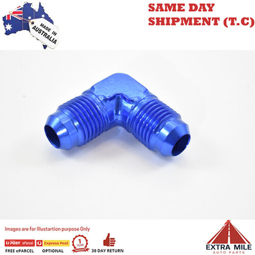 90° DEGREE FLARE TO FLARE -6 AN Blue
