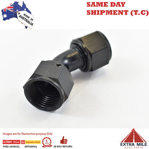 FEMALE SWIVEL COUPLER -12 x 45 DEGREE Black